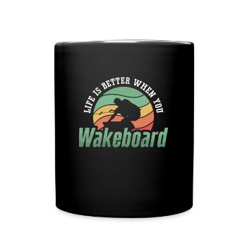 Wakeboard Wakeboarder Wakeboarding Wake Cadeau - Mug uni - noir - Devant
