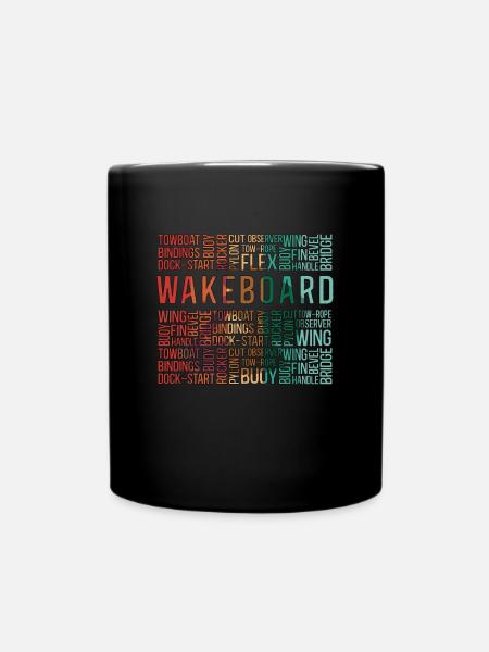 Wakeboard Wakeboarder Wake Wakeboarding Geschenk - Tasse einfarbig - Schwarz