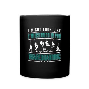 Wakeboard Wakeboarding Wakeboarder Wake Cadeau - Mug uni - noir - Devant