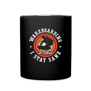 Wakeboard Wakeboarder Wakeboarding Cadeau - Mug uni - noir - Devant