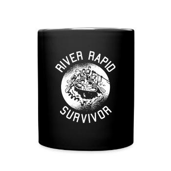 Rafting White Water Canoe Kayak - Full Colour Mug - black - Front