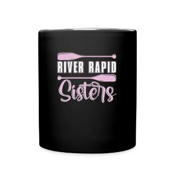 Rafting White Water Canoe Kayak - Full Colour Mug - black - Front