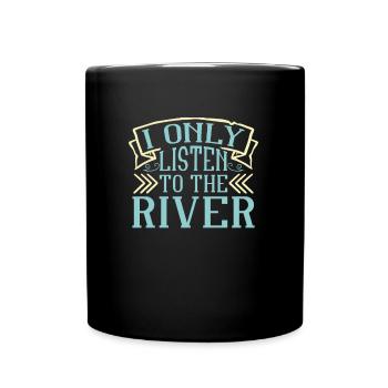 Rafting Canoë Kayak d’eau vive - Mug uni - noir - Devant