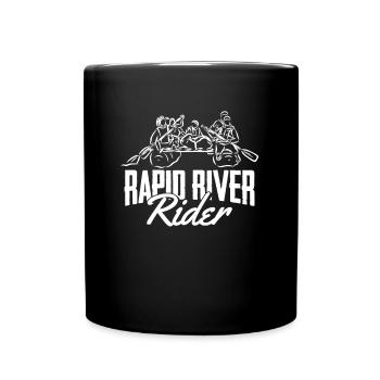 Rafting White Water Canoe Kayak - Full Colour Mug - black - Front