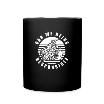 Rafting Wildwasser Kanu Kajak - Tasse einfarbig - Schwarz - Vorne