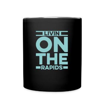 Rafting White Water Canoe Kayak - Full Colour Mug - black - Front