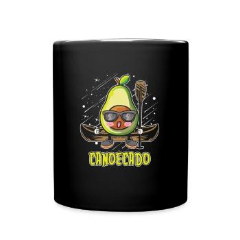 Kanu Boot Kanute - Tasse einfarbig - Schwarz - Vorne