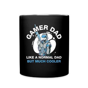 Gamer Dad Like A Normal Dad Gambler Gift - Full Colour Mug - black - Front