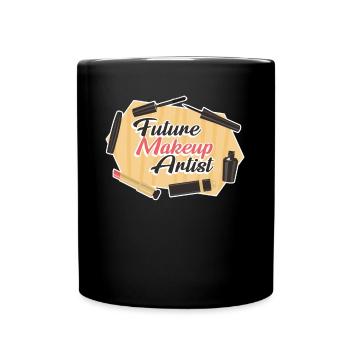 Future Makeup Artist Maskenbildnerin Geschenk - Tasse einfarbig - Schwarz - Vorne