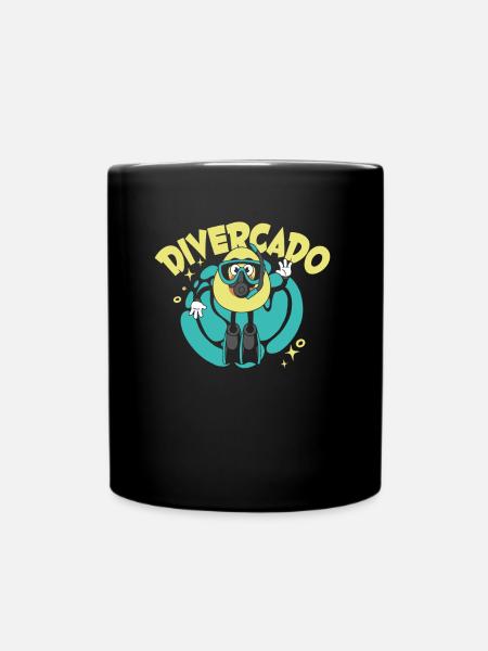 Scuba Diving Divers Diving - Full Colour Mug - black
