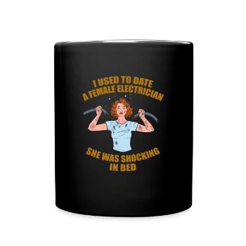 Electrician Electrical Engineer Electronics Technician - Full Colour Mug - black - Front