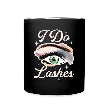 Je fais des cils Maquillage Artist Cadeau - Mug uni - noir - Devant