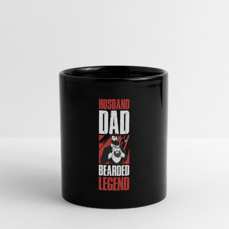 Husband Dad Bearded Legend Bart Geschenk Tasse einfarbig