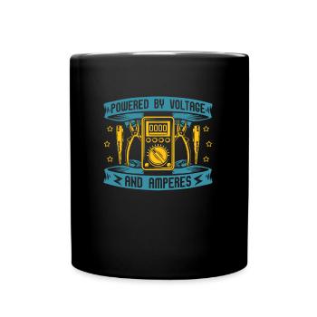 Electrician Electrical Engineer Electronics Technician - Full Colour Mug - black - Front