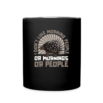 Porc-épic - Mug uni - noir - Devant
