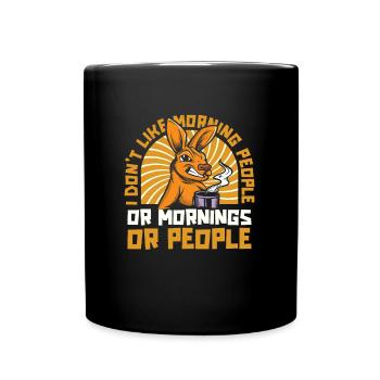 Kangourou - Mug uni - noir - Devant