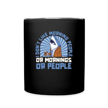 Requin - Mug uni - noir - Devant
