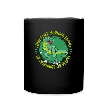 T-Rex Tyrannosaurus Rex - Tasse einfarbig - Schwarz - Vorne