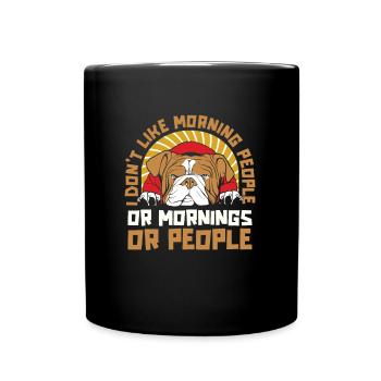 Chien Bouledogue - Mug uni - noir - Devant