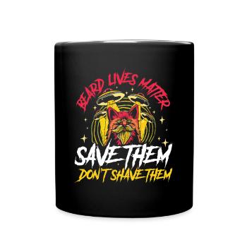 Beard Lives Matter Bart Geschenk - Tasse einfarbig - Schwarz - Vorne
