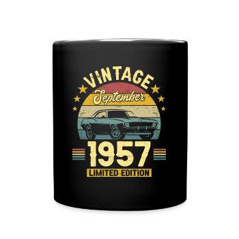 Vintage Septembre 1957 65 Ans Anniversaire - Mug uni - noir - Devant