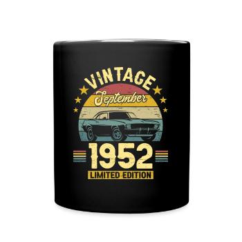 Vintage Septembre 1952 70 Ans Anniversaire - Mug uni - noir - Devant