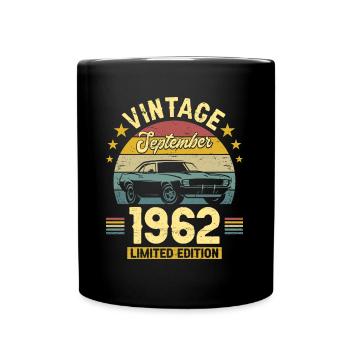 Vintage September 1962 60 years Anniversary - Full Colour Mug - black - Front