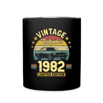 Vintage September 1982 40 years Anniversary - Full Colour Mug - black - Front