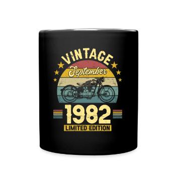Vintage September 1982 40 years Anniversary - Full Colour Mug - black - Front