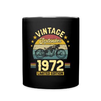Vintage Septembre 1972 50 Ans Anniversaire - Mug uni - noir - Devant