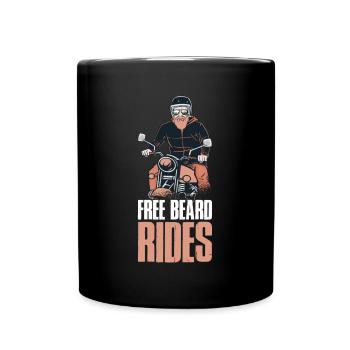 Cadeau gratuit Beard Rides Beard - Mug uni - noir - Devant