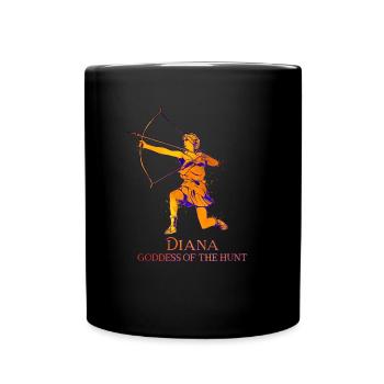 Goddess of Hunting - Diana - Full Colour Mug - black - Front