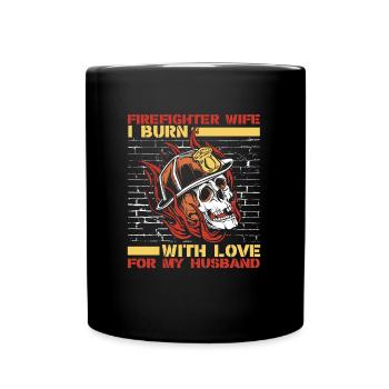 Pompier volontaire Pompier - Mug uni - noir - Devant