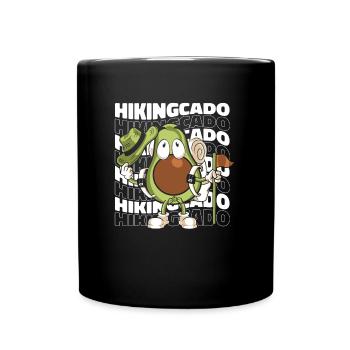 Wandern Trekking Wanderer - Tasse einfarbig - Schwarz - Vorne