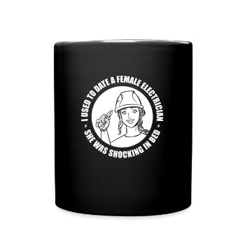 Electrician Electrical Engineer Electronics Technician - Full Colour Mug - black - Front