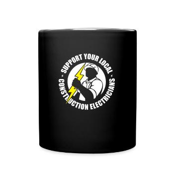 Electrician Electrical Engineer Electronics Technician - Full Colour Mug - black - Front