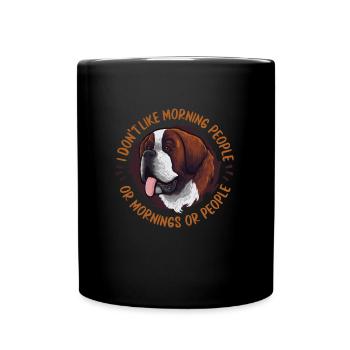 Chien Bernhadiner - Mug uni - noir - Devant