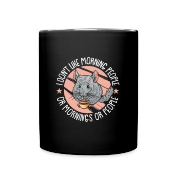 Chinchilla - Tasse einfarbig - Schwarz - Vorne