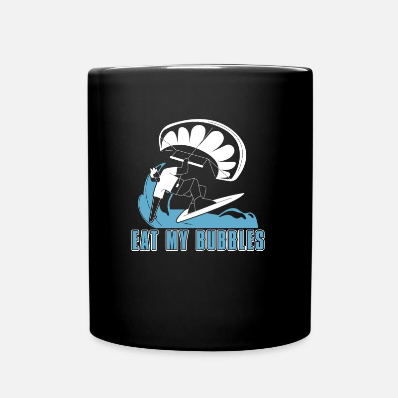 Kitesurfen Kiteboarding Kite Kiten - Tasse einfarbig - Schwarz