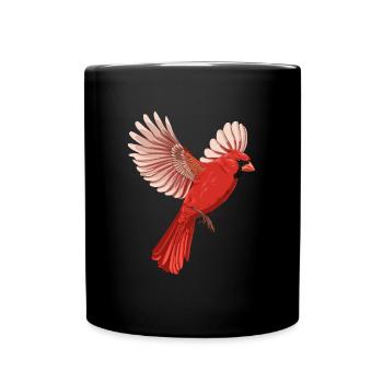 Oiseau volant Cardinal Rouge - Mug uni - noir - Devant