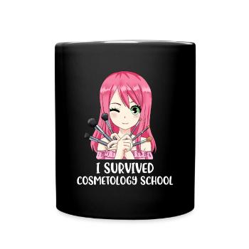 Cosmetology School Maskenbildnerin Geschenk - Tasse einfarbig - Schwarz - Vorne