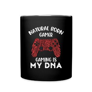 Cadeau de joueur natural born gamer - Mug uni - noir - Devant
