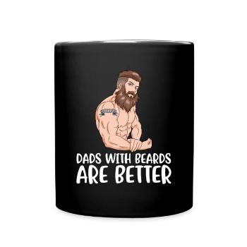 Dads With Beards Are Better Bart Gift - Full Colour Mug - black - Front