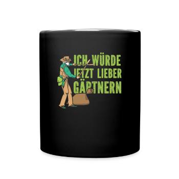 Garten Hobbygärtner Pflanzen Blumen Gärtner - Tasse einfarbig - Schwarz - Vorne