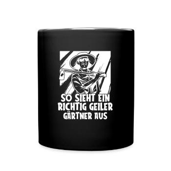 Garten Hobbygärtner Pflanzen Blumen Gärtner - Tasse einfarbig - Schwarz - Vorne