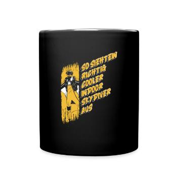 Indoor-Skydiving - Tasse einfarbig - Schwarz - Vorne