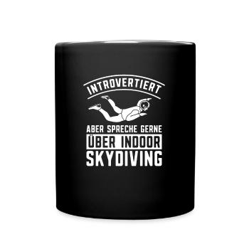 Indoor-Skydiving - Tasse einfarbig - Schwarz - Vorne