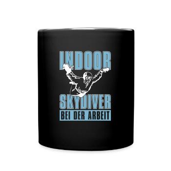 Indoor-Skydiving - Tasse einfarbig - Schwarz - Vorne