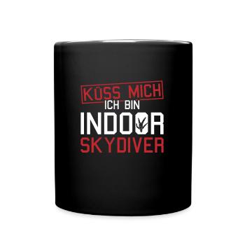 Indoor-Skydiving - Tasse einfarbig - Schwarz - Vorne