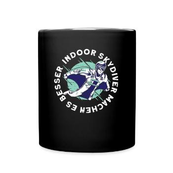 Indoor-Skydiving - Tasse einfarbig - Schwarz - Vorne